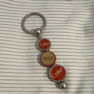 VINTAGE Coca Cola Red Bottle Cap Keychain